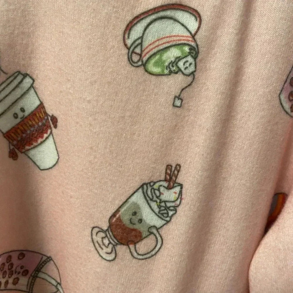 Art class target pink hot chocolate tea coffee hoodie sweatshirt top medium m 8 - Picture 5 of 9